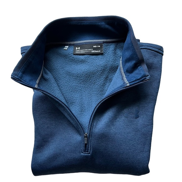 Under Armour Storm Fleece Sweater Long Sleeve Navy Blue Men's Size M - Picture 6 of 13